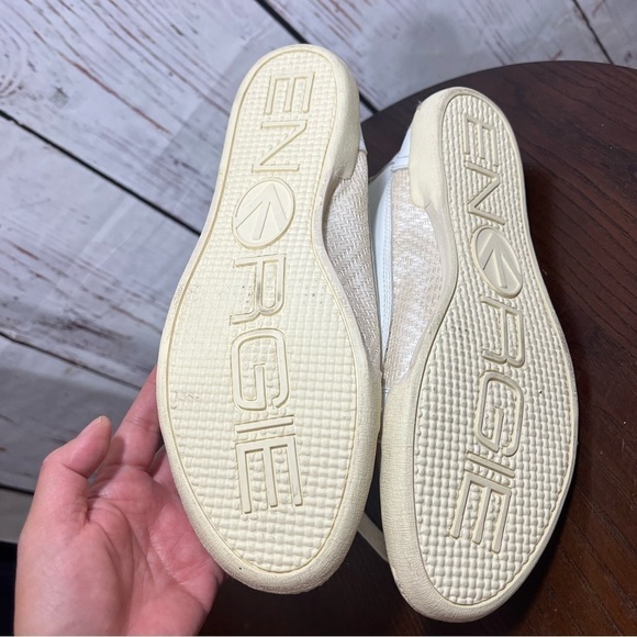 ENERGIE mens leather sneakers in size 11 white cream high tops Never Worn - Picture 7 of 11